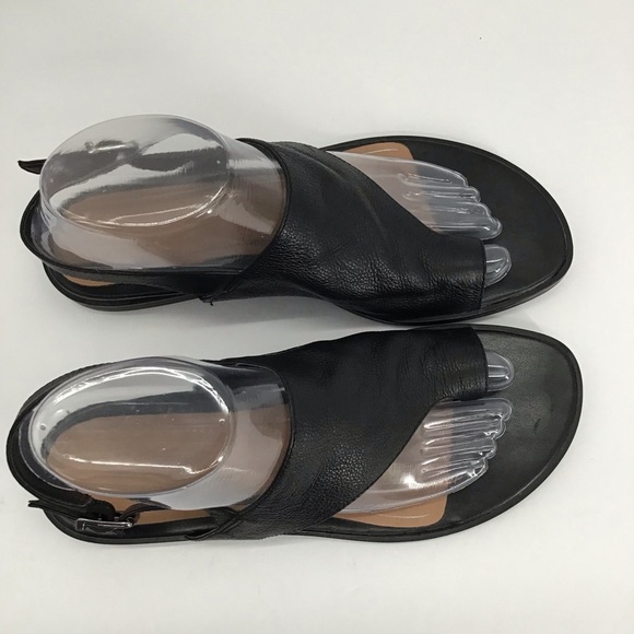 Vionic Ella Leather Women’s Toe Loop Arch Support Comfort Sandal Black Size 8M - Picture 7 of 12